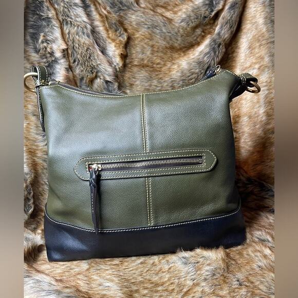 Vintage 1970 Dooney & Bourke Sophie Florentine Leather Block Hobo Shoulder - Picture 4 of 15